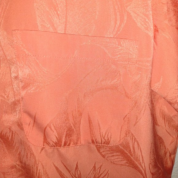 GEORGE - Beautiful floral print  button down shirt –Size 34 - 36 –Color Salmon. - Picture 5 of 6